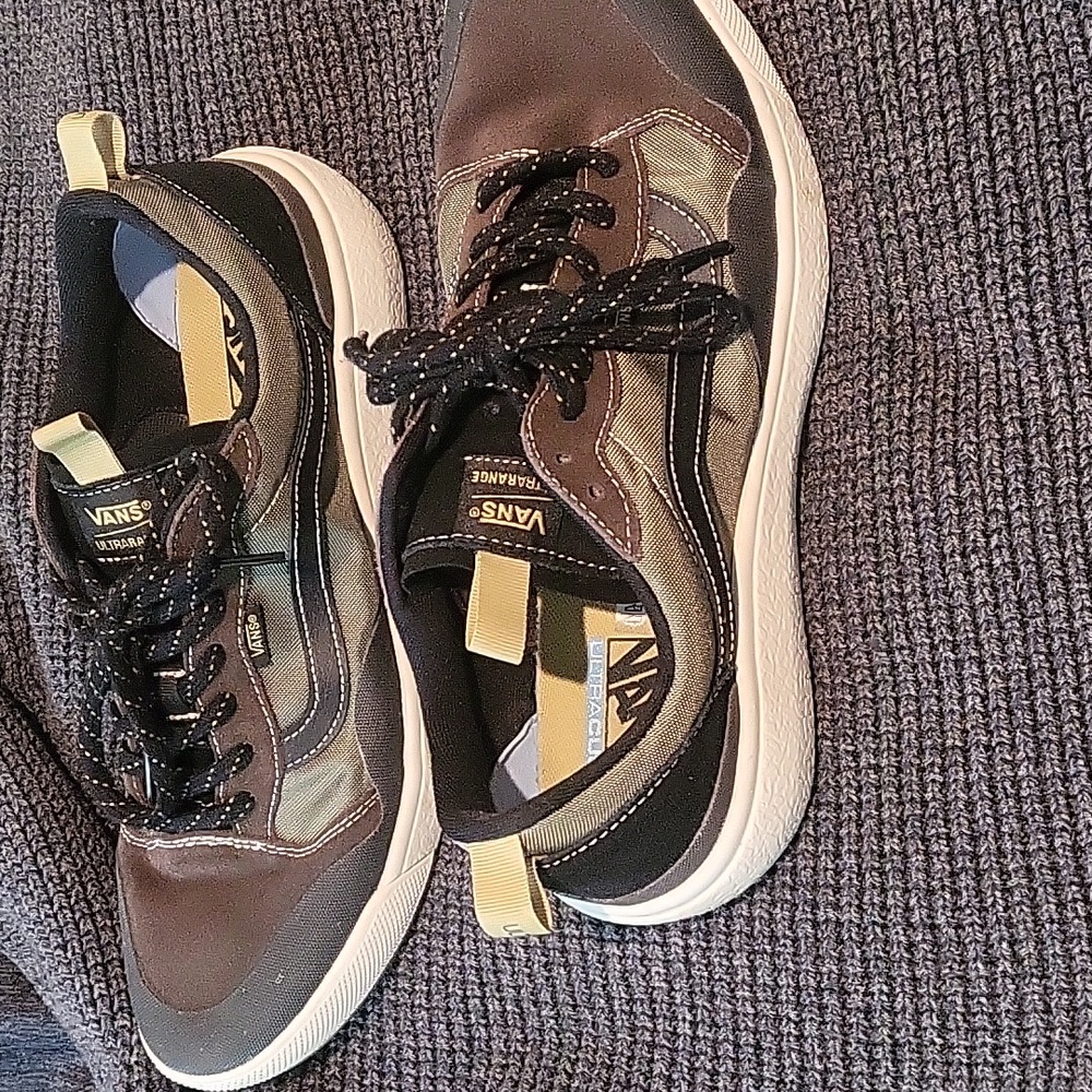 Vans Olive and Brown Men's Sneakers